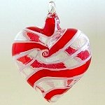 Glass Heart Ornaments