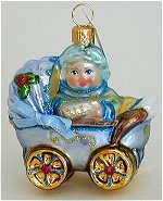 Baby in Carriage Blue