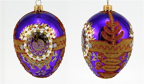 Details about  / Milan Designer Luxury Flower Earrings Glass Egg Christmas Ornament
