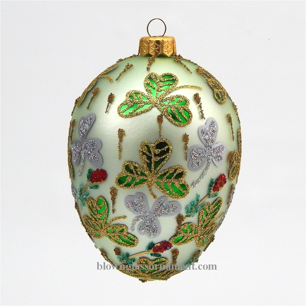 Details about   Handmade egg-shaped thick gold-tone glass Christmas ornament
